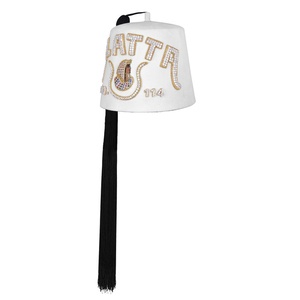 Chapeau Fez Maçonnique Rayé en Coton, Rouge Bordeaux, en Feutre ou Velours, Une Rangée de Strass, Lettres, Service OEM, Vente en Gros - Product Image 6