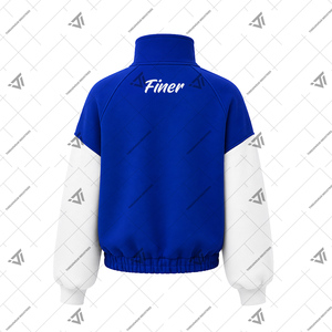 Sudadera de cuello alto con cordones y bordados de la hermandad griega Zeta Phi Beta para mujer, estilo color block, venta al por mayor - Product Image 2