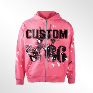 Fabricant de sweats à capuche personnalisés avec fermeture éclair, proposant des sweats en molleton de coton épais pour les marques de mode, vente en gros, faible MOQ - Product Image 4