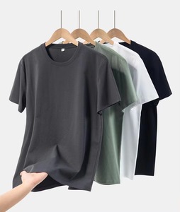 <b>Men's</b> Black Short Sleeve Casual T-<b>Shirt</b> V-Neck 100% Cotton Summer Wear Front Logo Print Breathable Plain Dyed Knitted - Product Image 3