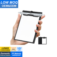 Mini porte-documents avec porte-stylo, petit porte-documents avec clip discret, boucle de suspension, porte-documents A6 pour restaurant, bureau, école