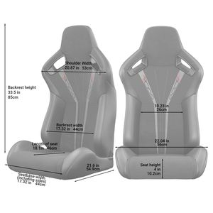 2 Sedili da Corsa Universali con Cuciture Rosse, Reclinabili, in Pelle PVC Effetto Carbonio, con Regolatore Schienale Non Incluso - Product Image 4