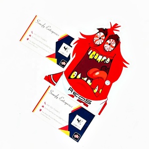 Boîte à cils rectangulaire en acrylique Somofy Enterprises, outil de beauté, design monstre rouge, conteneur de rangement pour extensions de cils, portable - Product Image 2