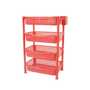 Organizador de Almacenamiento Apilable de 4 Niveles, Ecológico, de Plástico, Ahorra Espacio, para Escritorio, Baño, Cocina, Sala de Estar - Product Image 3