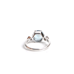 Anillo de Plata de Ley con Topacio Azul y Moissanita, Joyería de Boda Hecha a Mano con Piedras Preciosas para Mujer, Regalo de Piedra de Nacimiento de Diciembre - Product Image 2
