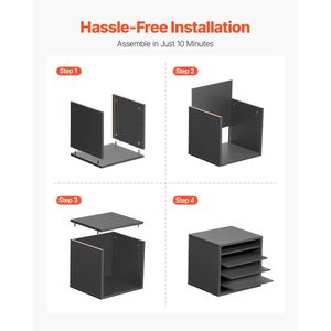 Organizzatore per Ufficio in Legno Regolabile con 5 Scomparti, Classificatore per Documenti in MDF - Product Image 6