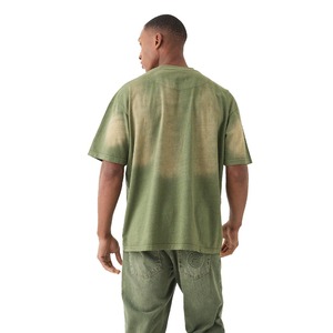 Camiseta Corta Oversize para Hombre al por Mayor OEM, Lavado Ácido, 100% Algodón Tejido, Efecto Desgastado por el Sol, Ajuste Holgado, Estilo Vintage Casual - Product Image 2