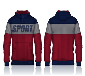 Pull à capuche en molleton tricoté doublé personnalisé pour homme, en polyester/coton, coupe décontractée oversize, couleur unie, idéal pour la lutte - Product Image 4