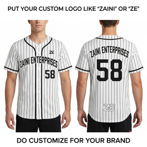 เสื้อเบสบอลผ้าโพลีเอสเตอร์ 100% ระบายอากาศ แห้งเร็ว น้ำหนัก 180 GSM คอวี แขนสั้น สายปรับได้ พร้อมตัวเลือกโลโก้แบบกำหนดเองสำหรับทีม - Product Image 1