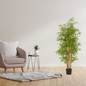 Mini-herbe de <span class=keywords><strong>bambou</strong></span> artificielle ultra-réaliste <span class=keywords><strong>en</strong></span> <span class=keywords><strong>pot</strong></span> - Fausses plantes vertes <span class=keywords><strong>en</strong></span> jade pour l'aménagement de petits espaces et la décoration de table - Product Image 2