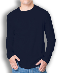 T-shirt vierge 100 % coton pour homme à manches longues, personnalisable avec logo, sérigraphie, meilleur prix - Product Image 2