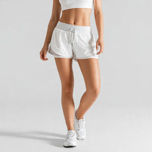 Pantalones Cortos Deportivos 2 en 1 para Mujer, Ligeros, de Doble Capa, con Cordón en la Cintura, de Secado Rápido - Product Image 4