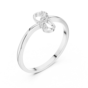 Anillos minimalistas de oro macizo de 14k con diamantes de corte redondo para mujer, para regalo, compromiso, aniversario, boda - Product Image 3