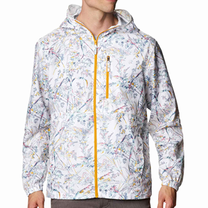 Veste coupe-vent à imprimé floral, tissu respirant et durable, confortable, tendance, prix abordable, fermeture éclair, vêtement d'extérieur en polyester - Product Image 1