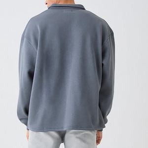 Polo de manga larga Premium Comfort con logotipo bordado, alta calidad, Elite Wear, polo personalizado de manga larga para hombre, polo de algodón. - Product Image 3