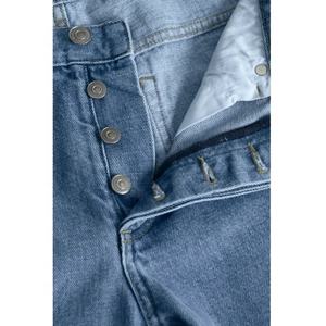 <b>Men's</b> Basic Style Casual Straight Denim <b>Jeans</b> Winter Semi-<b>Elastic</b> <b>Waist</b> Loose Pants Button Semi-<b>Elastic</b> <b>Waist</b> Loose Style Wide - Product Image 6