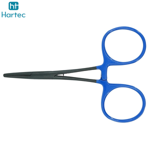 Pince de pêche ergonomique à poignée bleue, à bec droit, avec verrou, hémostatique, antidérapante, pour retirer les hameçons, outils de pêche - Product Image 3