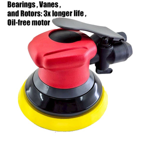 Lijadoras orbitales aleatorias, 12.000 RPM, 5mm y 3/16 "(5), lijadora de herramientas de aire sin vacío para lijadora de aire de coche, OBS-103-N5 - Product Image 1