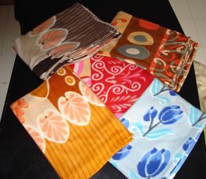 Rotary Print Knitted Polyester Fleece Blankets <b>Throws</b> Portable Disposable Towel for Home Travel Hospital Hotel Picnic Use - Product Image 4