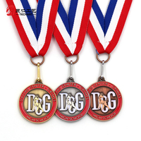 Médailles scolaires personnalisées en émail souple pour les sports d'échecs, de baseball, de course à pied, médailles de récompense en métal avec ruban, or, argent, bronze