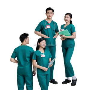 VENTE EN GROS vêtements uniformes ensembles hôpital gommages médicaux médecins blouse blanche haut d'allaitement manches courtes-FMF usine-Échantillon gratuit - Product Image 2