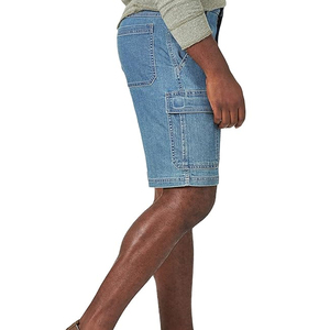New Arrival OEM Summer Men's Denim Shorts <b>Knee</b> Length Quick Dry Breathable <b>High</b> Quality Made Denim Shorts - Product Image 2