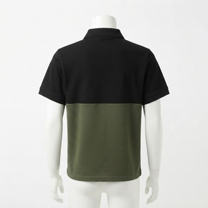 Camiseta Deportiva de Golf de Manga Corta para Hombre, Personalizada, Negra, Verde Oliva, Tejido Sólido de Secado Rápido, Uniforme de Trabajo, OEM, ODM, Venta al Por Mayor - Product Image 3