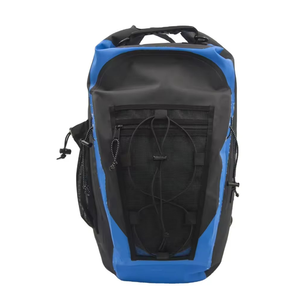 Waterproof <b>Backpack</b> 20-36L Nylon Softback with Zipper Closure for Hiking Unisex Blue <b>Black</b> - Product Image 1