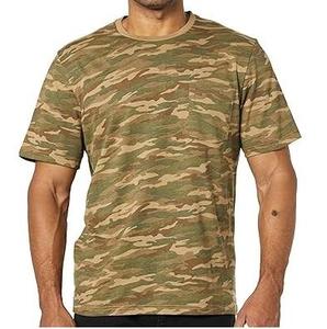 เสื้อยืดแขนสั้นลายพรางสำหรับผู้ชาย ทรงปกติ คอกลม ผ้าเจอร์ซีย์คอตตอน ระบายอากาศได้ดี เหมาะสำหรับใส่กลางแจ้ง - Product Image 1