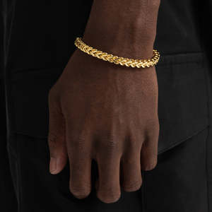 18K Gold Plated Franco Link Bracelet | Classic Franco Chain Bracelet <b>for</b> <b>Men</b> & Women - Product Image 1