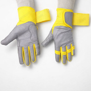 Gants de baseball et de softball personnalisables en cuir de vachette véritable et PU, confortables, ambidextres, avec fermeture Velcro, haute performance - Product Image 3