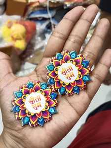 สติกเกอร์ลายดอกไม้หรูหรา Shubh Labh พรีเมียม Sita Ram ฉลากตกแต่งลายแมนดาลา สติกเกอร์ของขวัญสำหรับงาน Diwali และงานแต่งงาน - Product Image 2