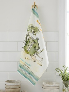 Paño de Cocina con Estampado de Tetera en Acuarela Paño de Cocina con Ilustración Vintage de Té y Cocina. Toalla de Mano Decorativa de Lino para Cocina - Product Image 2