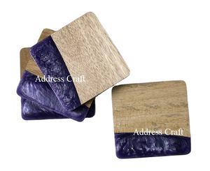 Posavasos para beber al mejor precio, posavasos para té resistentes al calor, posavasos de resina de madera de estilo clásico, utensilios de cocina más vendidos - Product Image 1