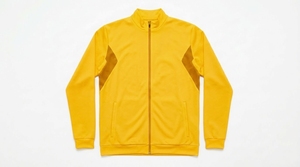 Veste zippée rouge pour homme à manches longues avec bordure contrastante, col montant, respirante, en polyester, coupe classique, toutes saisons - Product Image 2