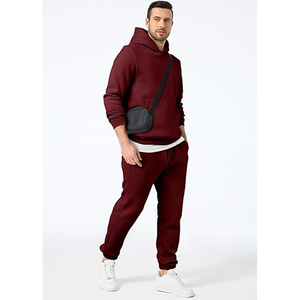 Mens Cotton Sportswear Tracksuit Outfit Hoodie Sweatpants <b>Athletic</b> Daily Fashion Wear for Men Style - Product Image 1