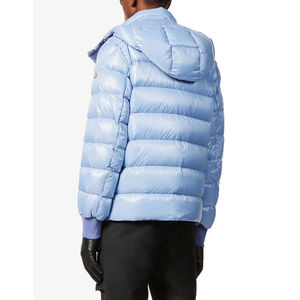 Custom Men's Green Quilted Puffer Coat <b>Waterproof</b> Winter <b>Jacket</b> with Bubble <b>Padding</b> Designer Embroidered Technique Plain Dyed - Product Image 5