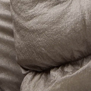 Veste matelassée gris clair pour homme, col montant, coupe classique, couleur unie, rembourrage en duvet, coupe-vent, fermeture éclair - Product Image 5