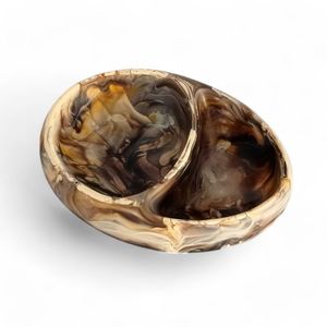 Cuenco de Madera Artesanal con Resina, Diseño Oceánico, Estrella de Mar, Tortuga, Escena de Playa, Plato para Anillos de Boda, Estilo Mediterráneo, Cuencos para Regalo - Product Image 2