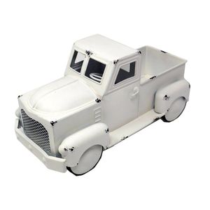 Decorative <b>Storage</b> Box 6.5"H White Metal Truck <b>Crate</b> 12"L X 6"W - Product Image 1