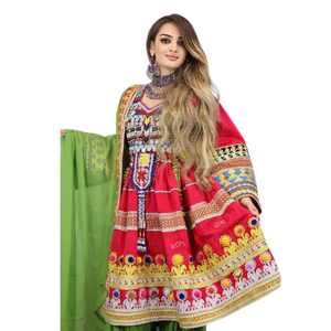 Robes afghanes Kuchi traditionnelles faites à la main pour femmes, couleur unie, légères et respirantes, prix de gros - Product Image 2
