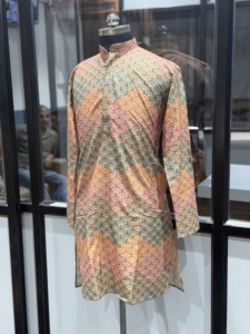 Luxury <b>Men's</b> Digital Print Designer <b>Kurta</b> Modern Ethnic Traditional Indian Clothing Wholesale Factory Direct Supplier - Product Image 1