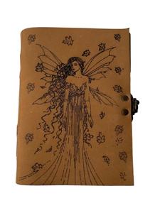Fairy Handmade Leather Journal <b>with</b> Antique <b>Lock</b> | Vintage Deckle Edge Paper Diary | Fantasy Writing <b>Notebook</b> Gift - Product Image 2