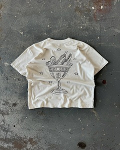 เสื้อยืดโอเวอร์ไซส์ทรงหลวม แขนเสื้อแบบดรอปโชว์เดอร์ ผ้าฝ้ายหนานุ่ม 100% สีดำฟอกแบบแอซิดวอช ทรงยาวพิเศษ ผ้าถักเนื้อบางเบา ไซส์พลัส - Product Image 4