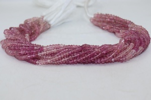 Cuentas Redondas Facetadas de Turmalina Rosa Natural AAA de 5 mm y 15 Pulgadas para la Fabricación de Joyas - Product Image 5