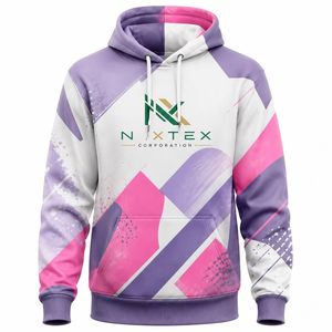 เสื้อฮู้ดพิมพ์ลายทั้งตัวแบบขายส่ง ลายสาดสี สตรีทแวร์ เสื้อสเวตเชิ้ตกราฟิก ยูนิเซ็กซ์ - Product Image 2