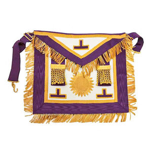 The Fabric Studio Master Masonic Regalia ApronRoyal Arch Chapter Masonic Apron Hand Embroidered Sew-On Custom 3D Masonic Regalia - Product Image 4