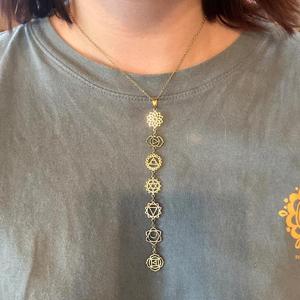 Collar de Latón con 7 Chakras, Caja de Regalo, Hipoalergénico, Estilo Yoga, Boho, Hippie, Rústico, Étnico, Joyería Bonita para Venta al por Mayor y Fiestas - Product Image 6