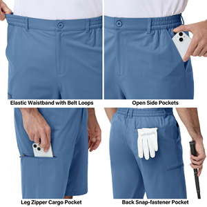 Shorts de golf pour hommes avec grandes poches, pantalons de sport fonctionnels pour un rangement supplémentaire, vêtements de sport utilitaires pour un transport facile du matériel sur le terrain - Product Image 6