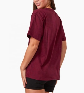 Camisetas de algodón de alta calidad al por mayor para mujer, camiseta de peso pesado de 250g, Camiseta de algodón de gran tamaño Premium, camisetas lisas - Product Image 5